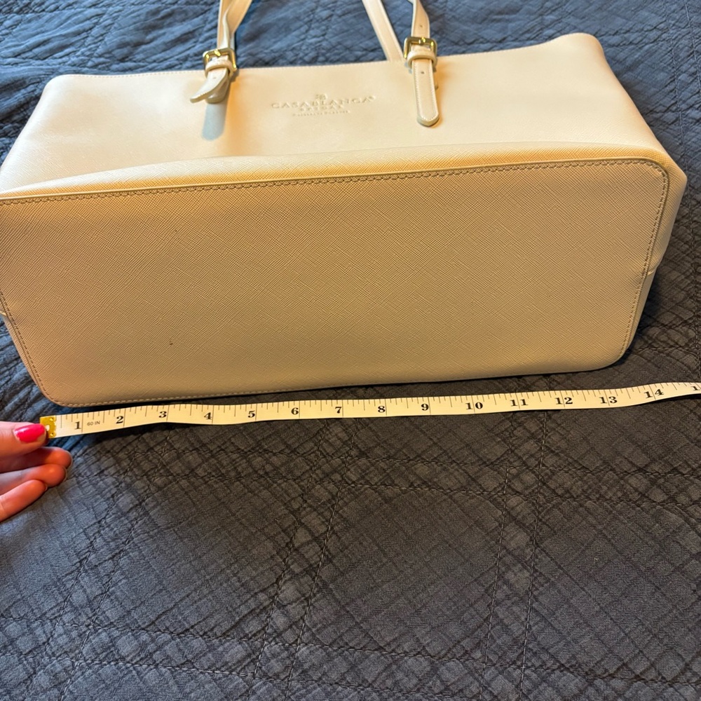 Cream Laptop Tote Bag - Picture 8 of 10